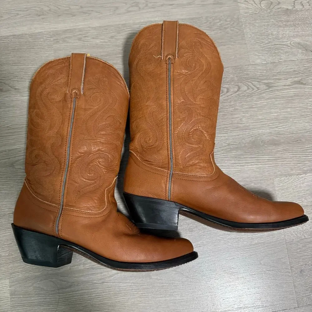 Durango Women's Tan Leather RD4122 Cowgirl Western Boots Size 7M